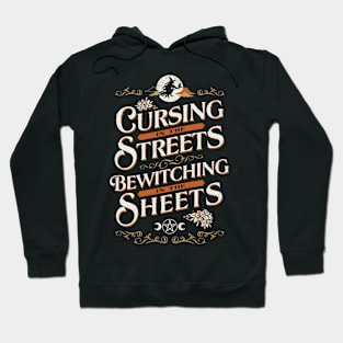 Cursing in the Streets - Vintage Funny Witch Typography - Bewitching Goth Hoodie